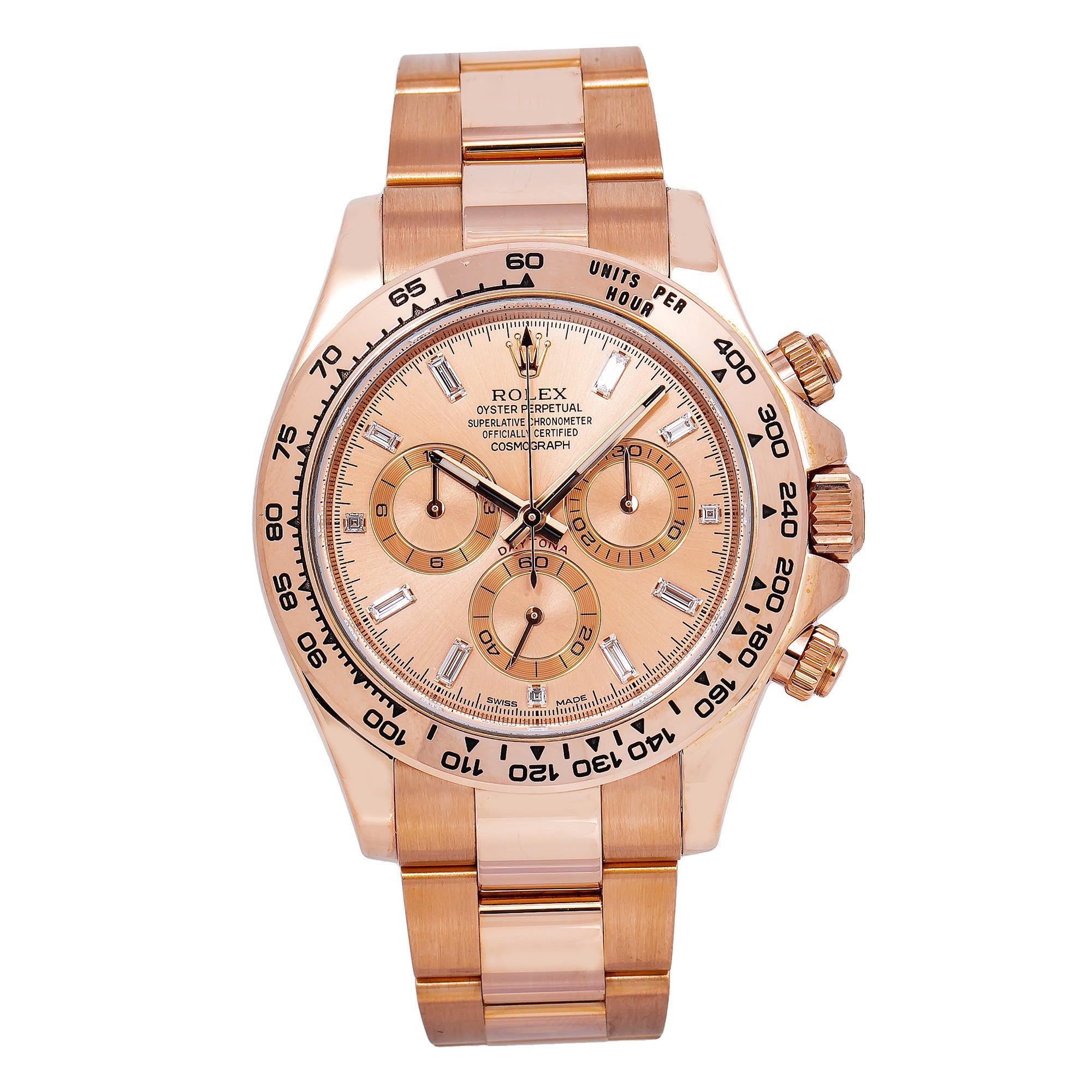 Rolex Cosmograph Daytona 40MM 116505 Everose Dial 18K Rose Gold Bezel Rose Gold Oyster Bracelet