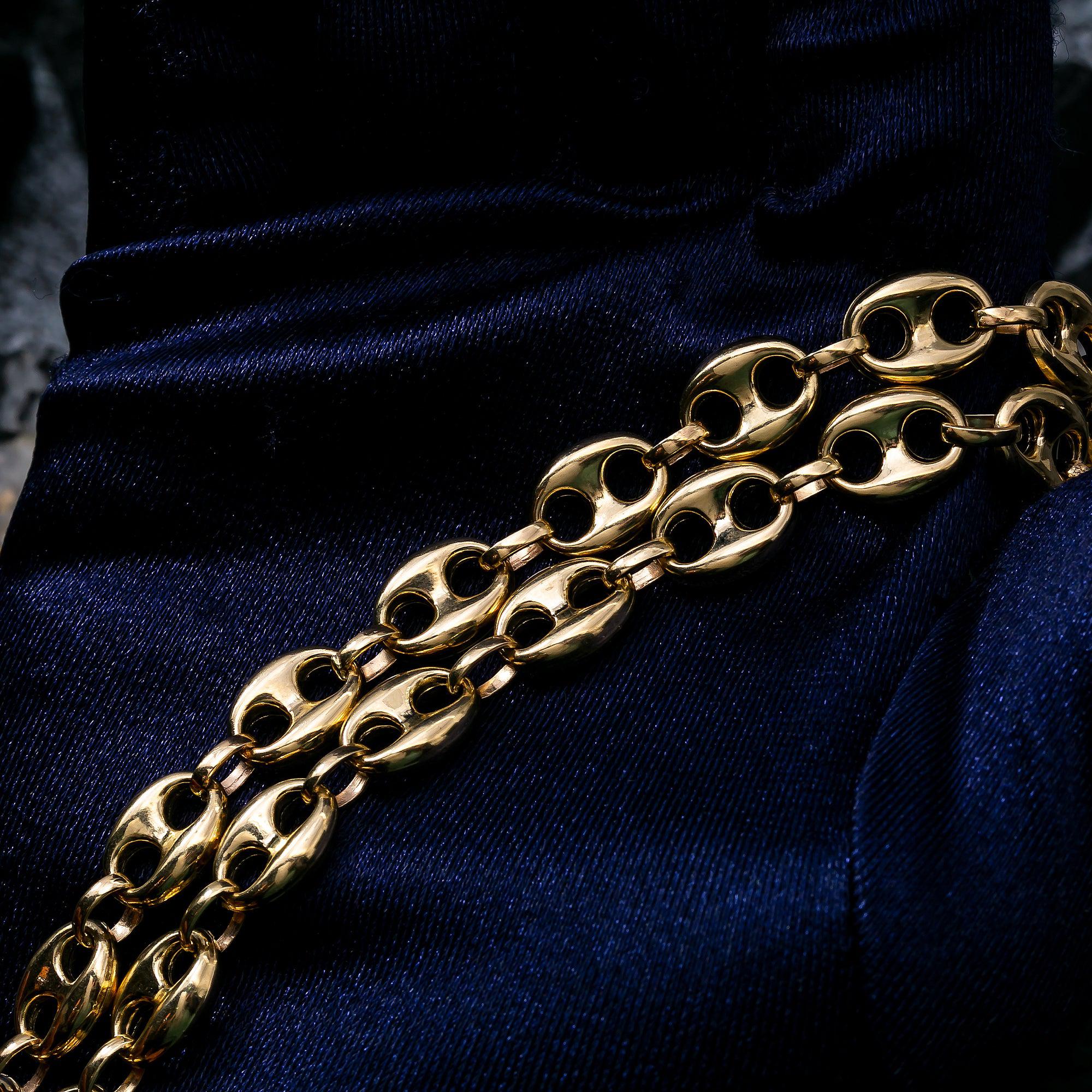 14K Yellow Gold 8.93mm Puff Chain Available In Sizes 18"-26"