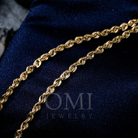 14k Yellow Gold Hollow Rope Chain 3.5 mm – Avianne Jewelers