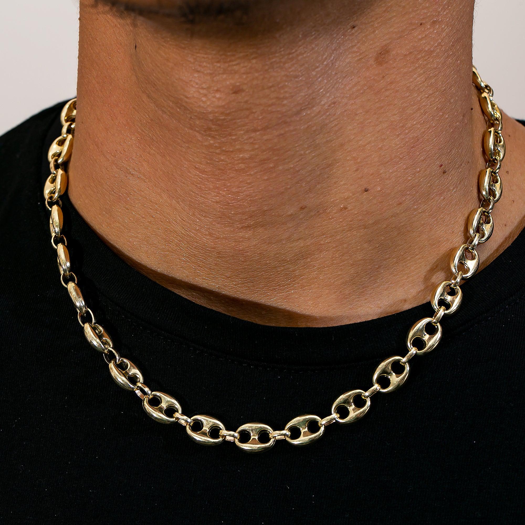 14K Yellow Gold 8.93mm Puff Chain Available In Sizes 18"-26"