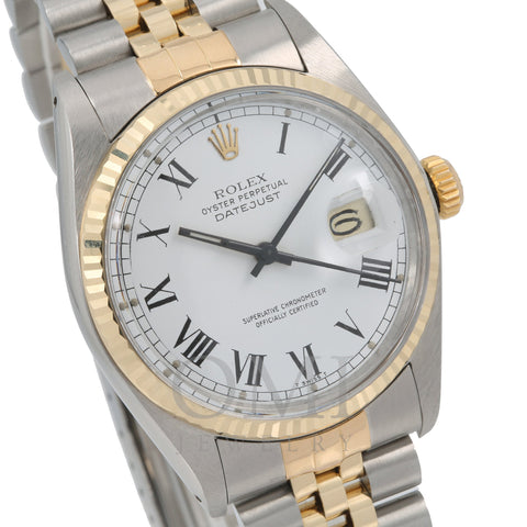Rolex Datejust 16013 36MM White Dial With Two Tone Jubilee Bracelet