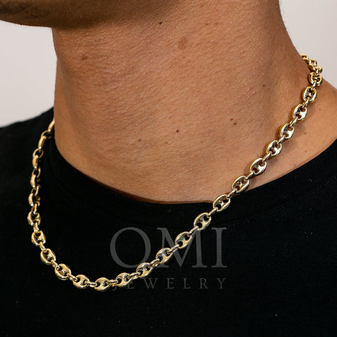 14K Yellow Gold 6.60mm Puff Chain Available In Size 18