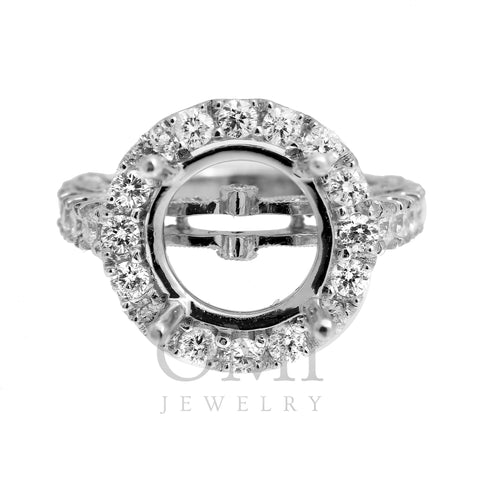 18K White Gold Diamond Engagement Semi-Mounting Women's Ring With 1.78 CT Diamonds