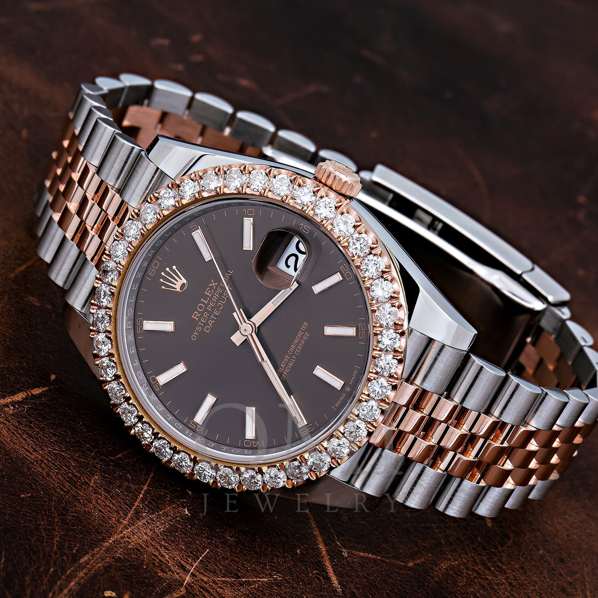 Rolex Datejust 41MM Brown Dial With Two Tone Jubilee - OMI Jewelry
