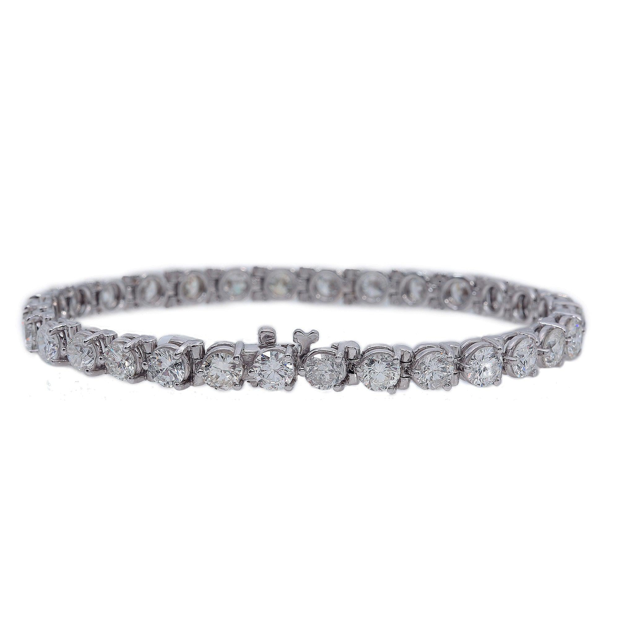18K White Gold Bracelet With Diamonds