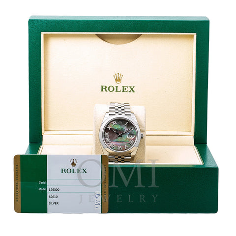 Rolex Datejust 126300 41MM Dark Mother of Pearl Diamond Dial With Jubilee Bracelet