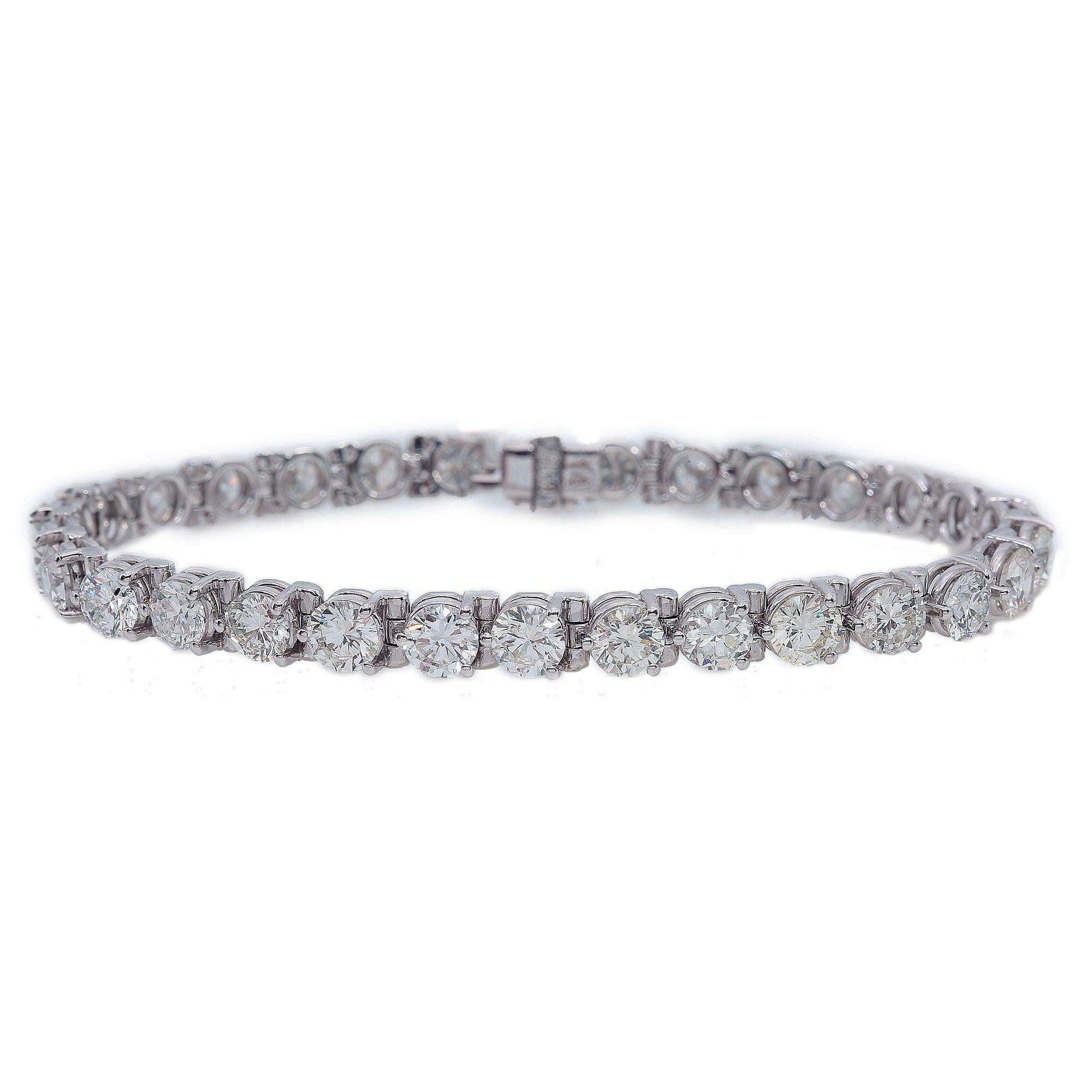 18K White Gold Bracelet With Diamonds