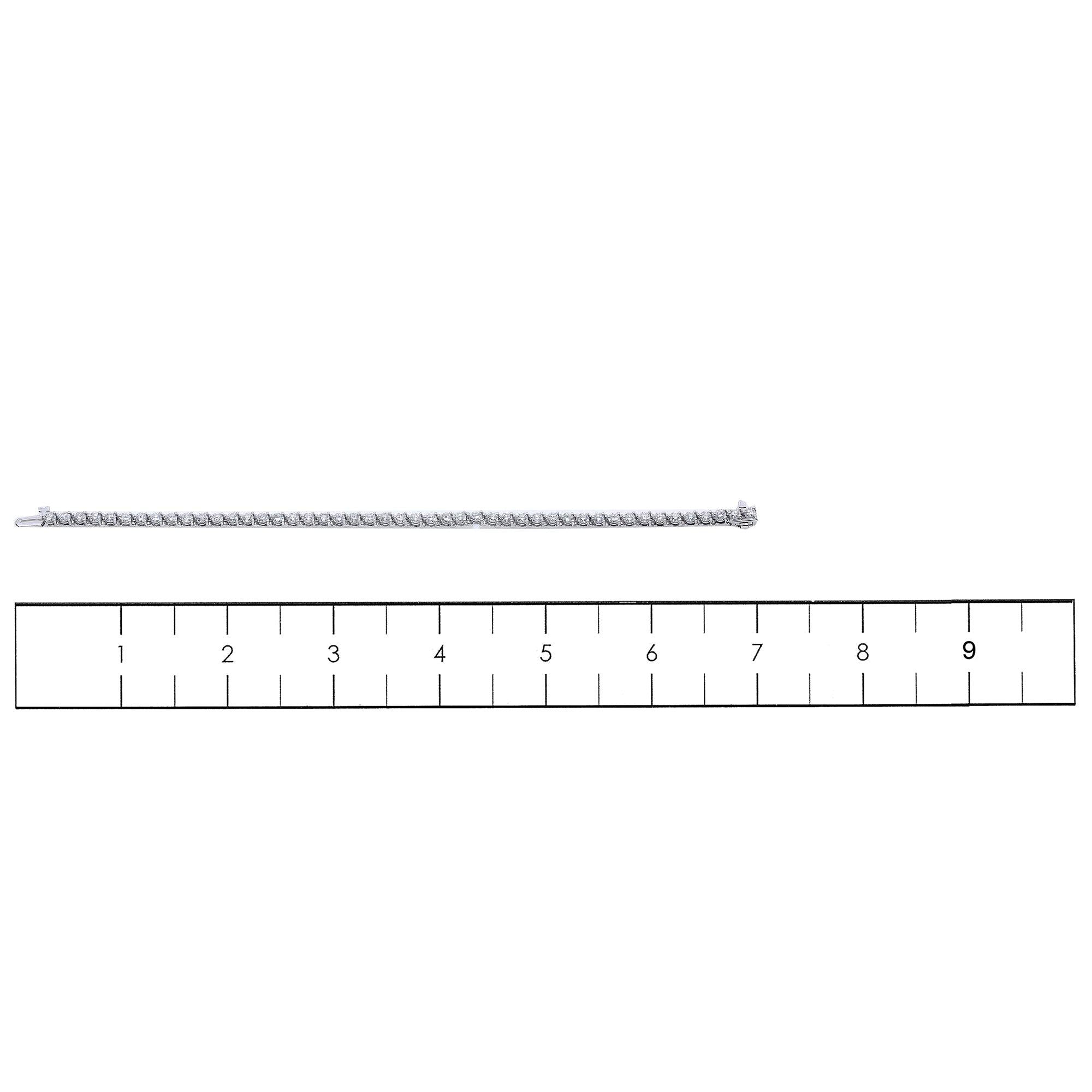 14K White Gold Bracelet With Diamonds