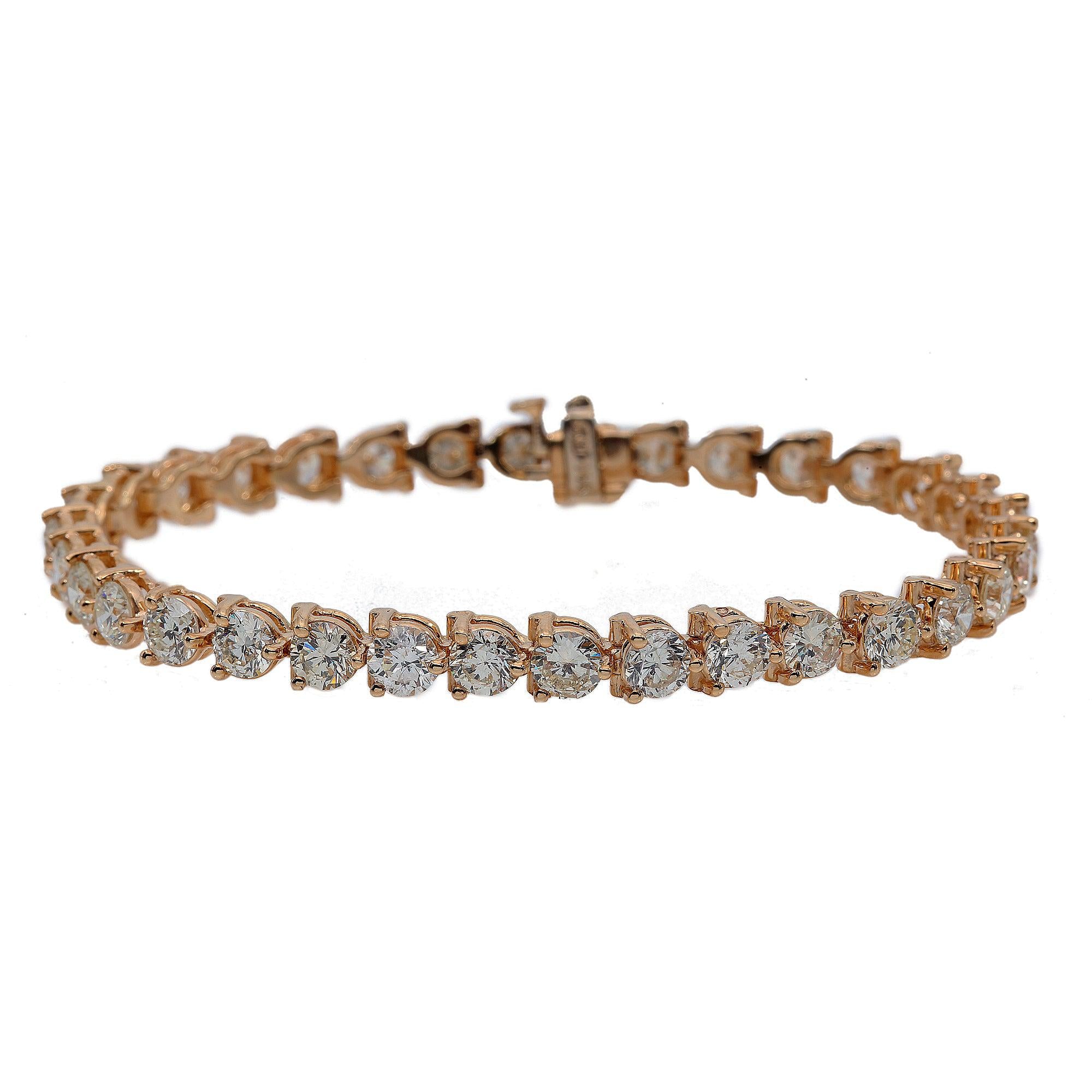 14K Yellow Gold Bracelet With Diamonds