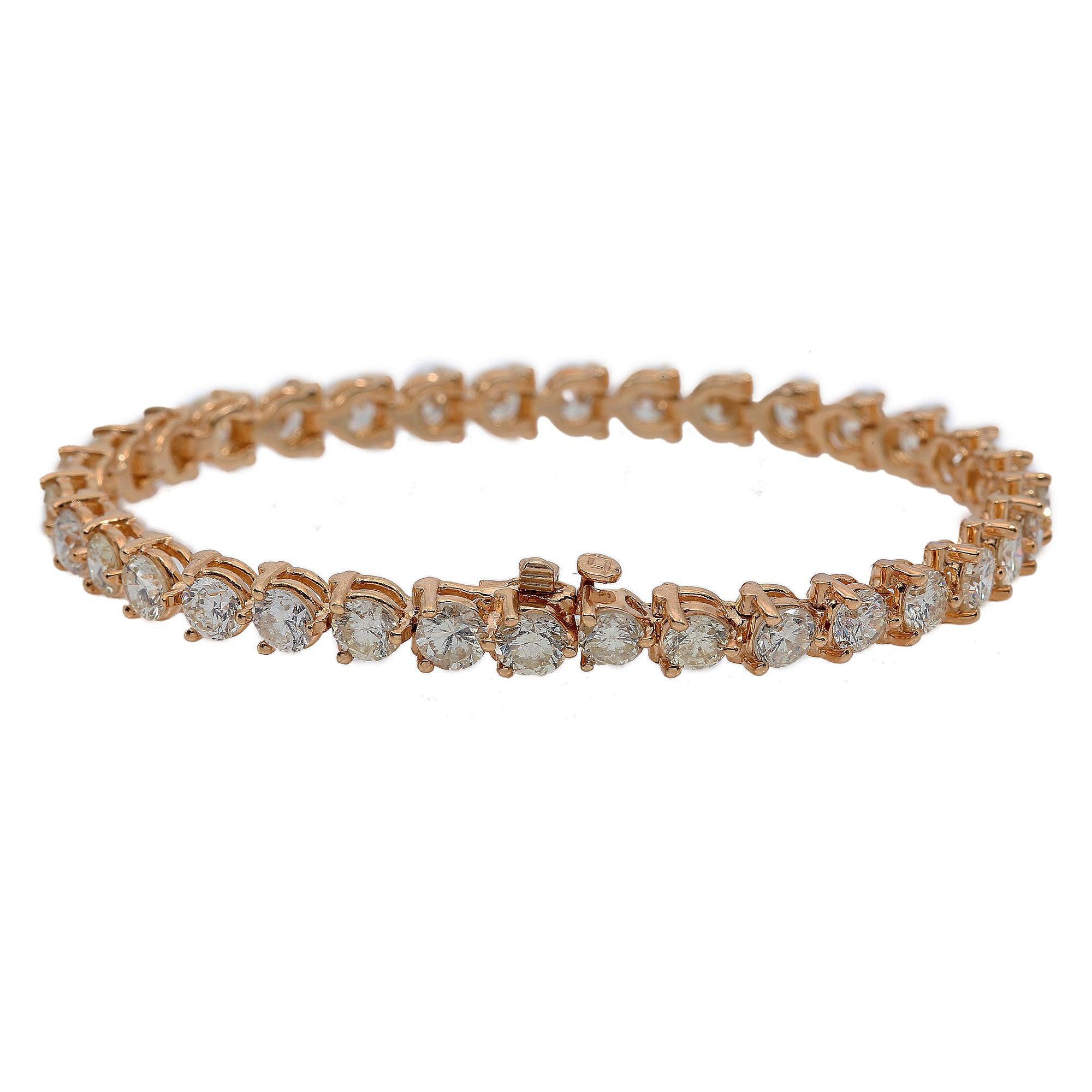 14K Yellow Gold Bracelet With Diamonds