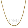 14k Yellow Gold 2mm Hollow Rope Chain Available In Sizes 18"-26"