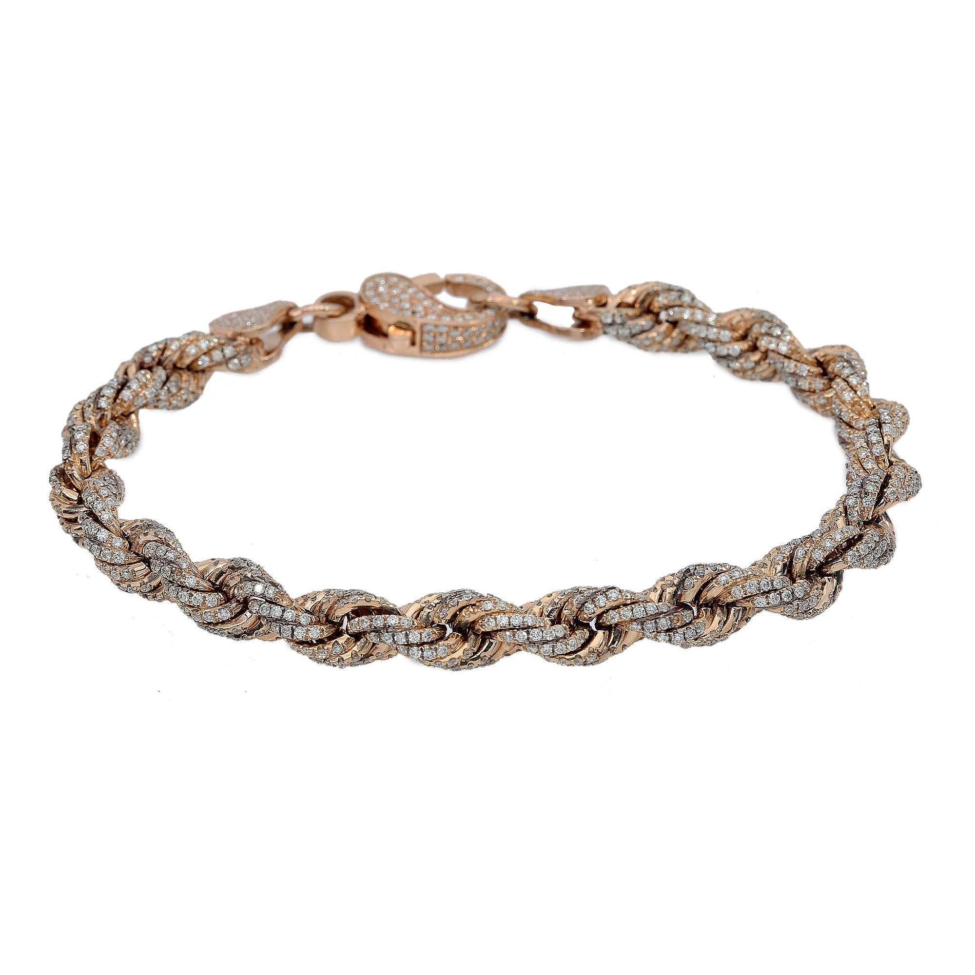 14K Yellow Gold Bracelet With Diamonds