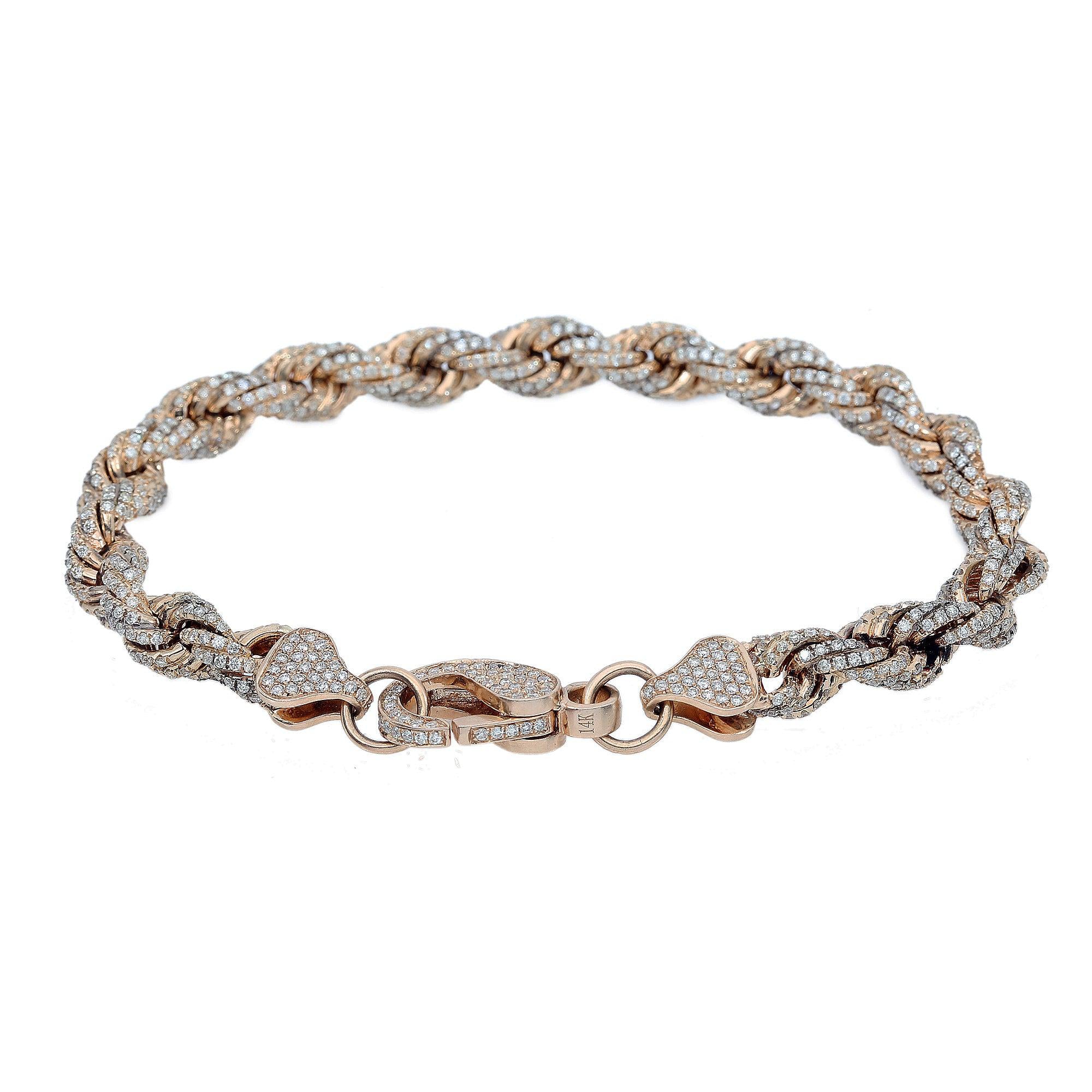 14K Yellow Gold Bracelet With Diamonds