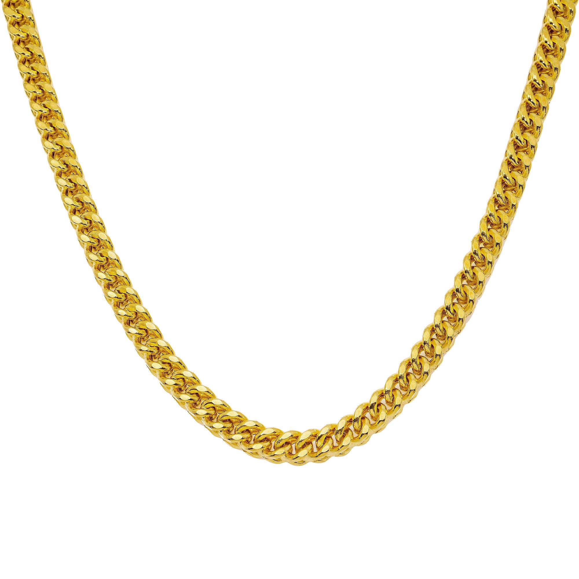 10K Yellow Gold 5.13mm Hollow Box Franco Chain Available In Sizes 18"-26"