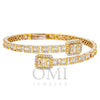 14K Yellow Gold Baguette Diamonds Bracelet 6.25 CT