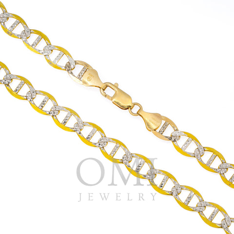 10k Yellow Gold 9mm Diamond Cut Pave Gucci Chain Available In Sizes 18