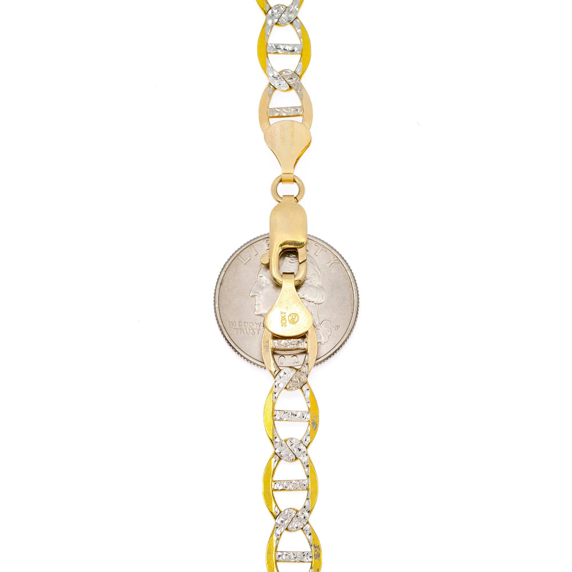 10k Yellow Gold 9mm Diamond Cut Pave Gucci Chain Available In Sizes 18"-26"