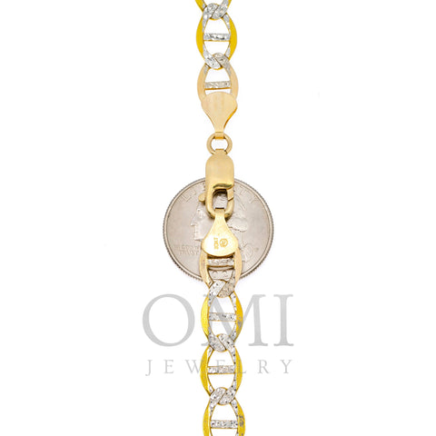 10k Yellow Gold 9mm Diamond Cut Pave Gucci Chain Available In Sizes 18