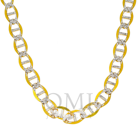 10k Yellow Gold 11mm Diamond Cut Gucci Chain Available In Sizes 18
