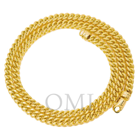 10K Yellow Gold 5.13mm Hollow Box Franco Chain Available In Sizes 18