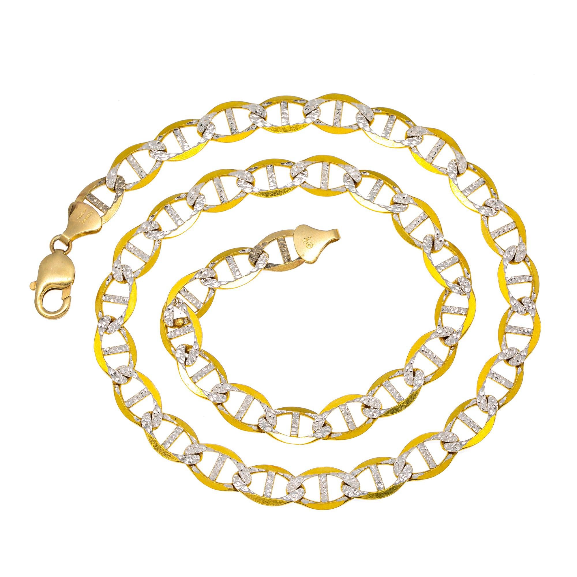 10k Yellow Gold 11mm Diamond Cut Gucci Chain Available In Sizes 18"-26"