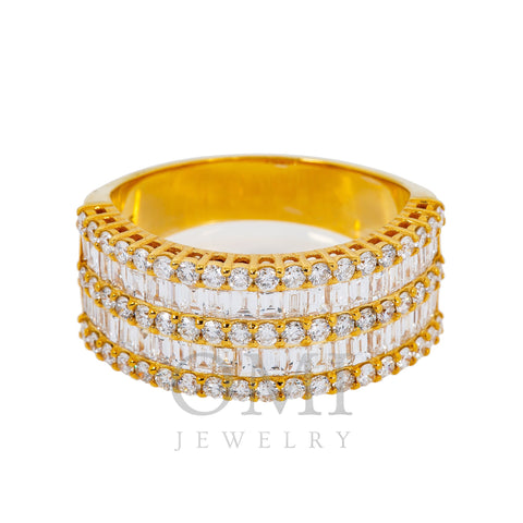 Ladies 14K Yellow Gold Fancy Baguette Diamond Ring With 1.6Ct Diamonds