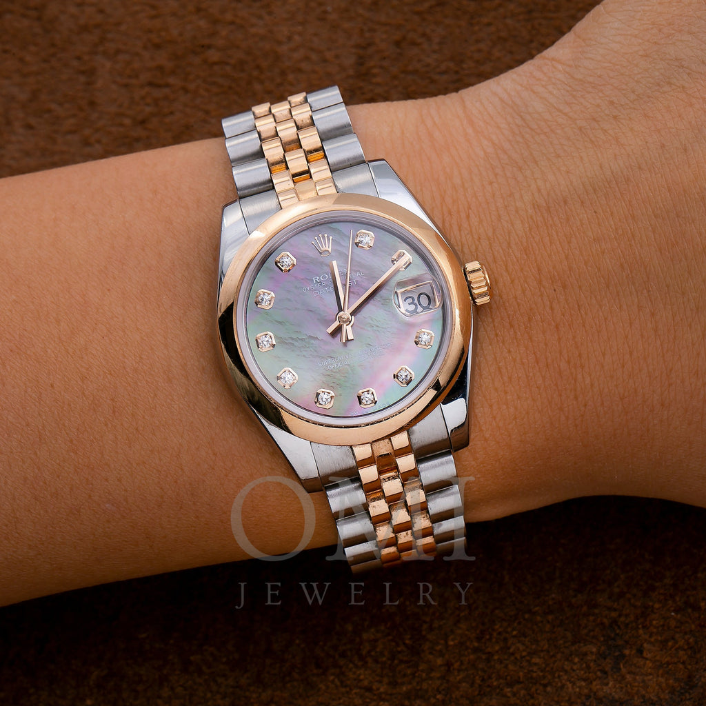 Rolex Datejust President 31mm with Mother of Pearl diamond dial