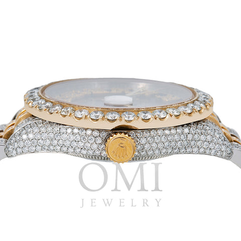 Rolex Datejust Diamond Watch, 116233 36mm, Black Diamond Dial With Two Tone Jubilee Bracelet