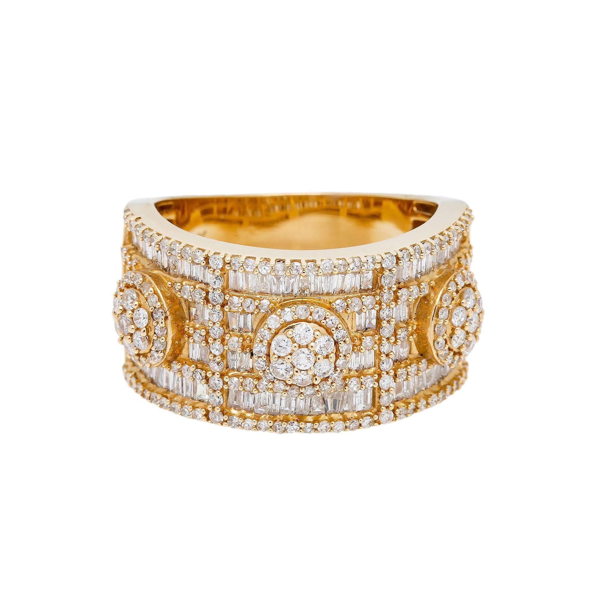 14K YELLOW GOLD DIAMOND RING 1.89 CT