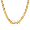14K Yellow Gold 7mm Hollow Cuban Link Chain Available In Sizes 18"-26"