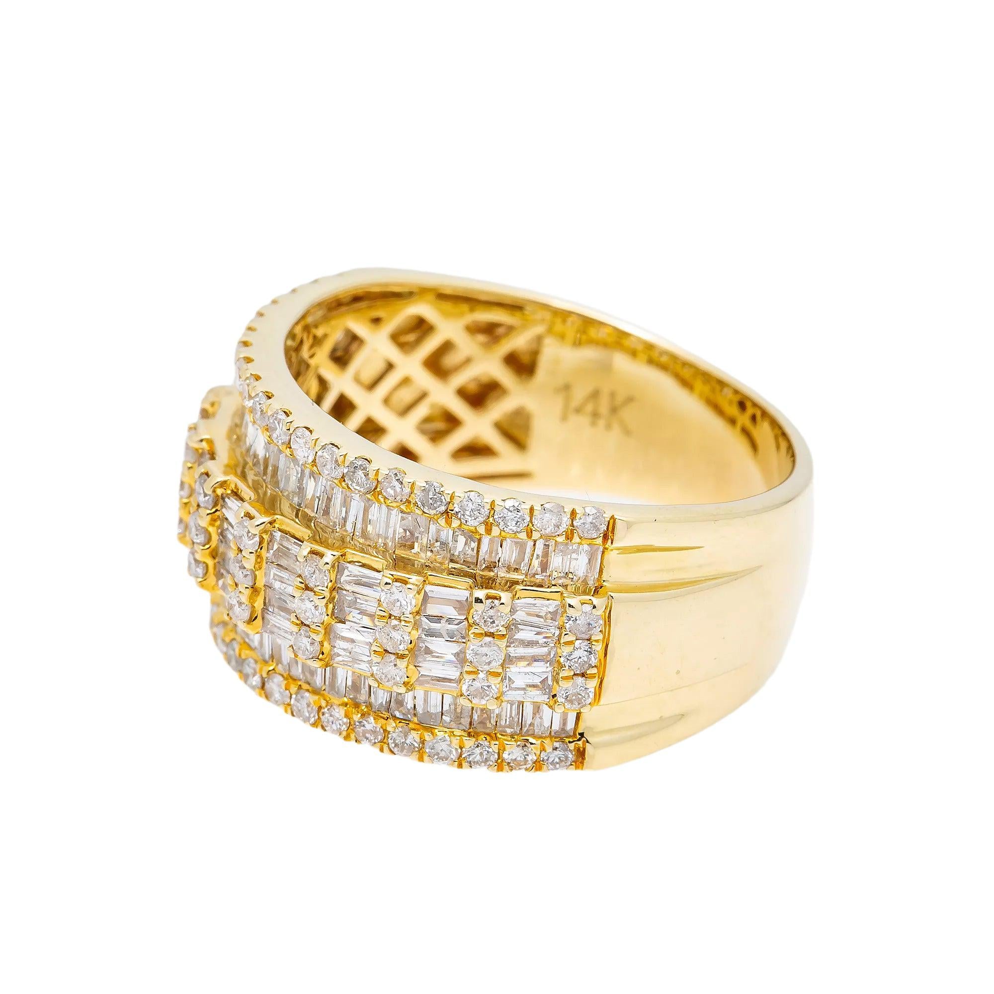 14K YELLOW GOLD DIAMOND RING 2.01 CT