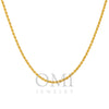 10K Yellow Gold 2.45mm Solid Rope Chain Available In Sizes 18"-26"