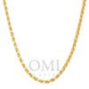 10K Yellow Gold 3.5mm Solid Rope Chain Available In Sizes 18"-26"