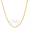 10K Yellow Gold 1.04mm Solid Rope Chain Available In Sizes 18"-26"