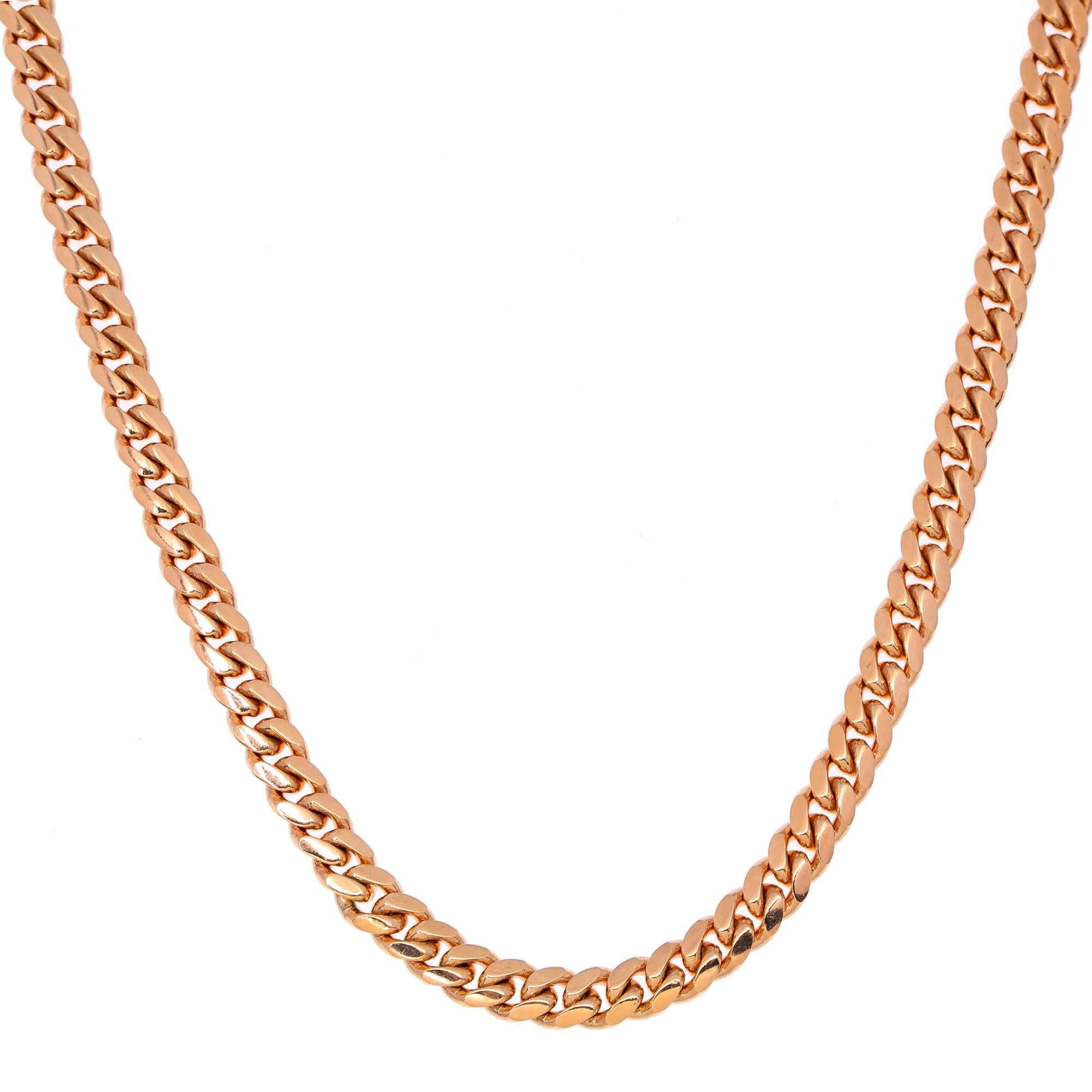 Buy 10k Rose Gold 5mm Solid Miami Cuban Chain Available In Sizes 16"-26" At The Best Price | OMI Jewelry - Foto 13