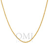 10K Yellow Gold 1.5mm Solid Rope Chain Available In Sizes 16"-26"
