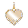 14K YELLOW GOLD ROUND DIAMOND CUSTOM HEART PICTURE PENDANT 3.28 CT