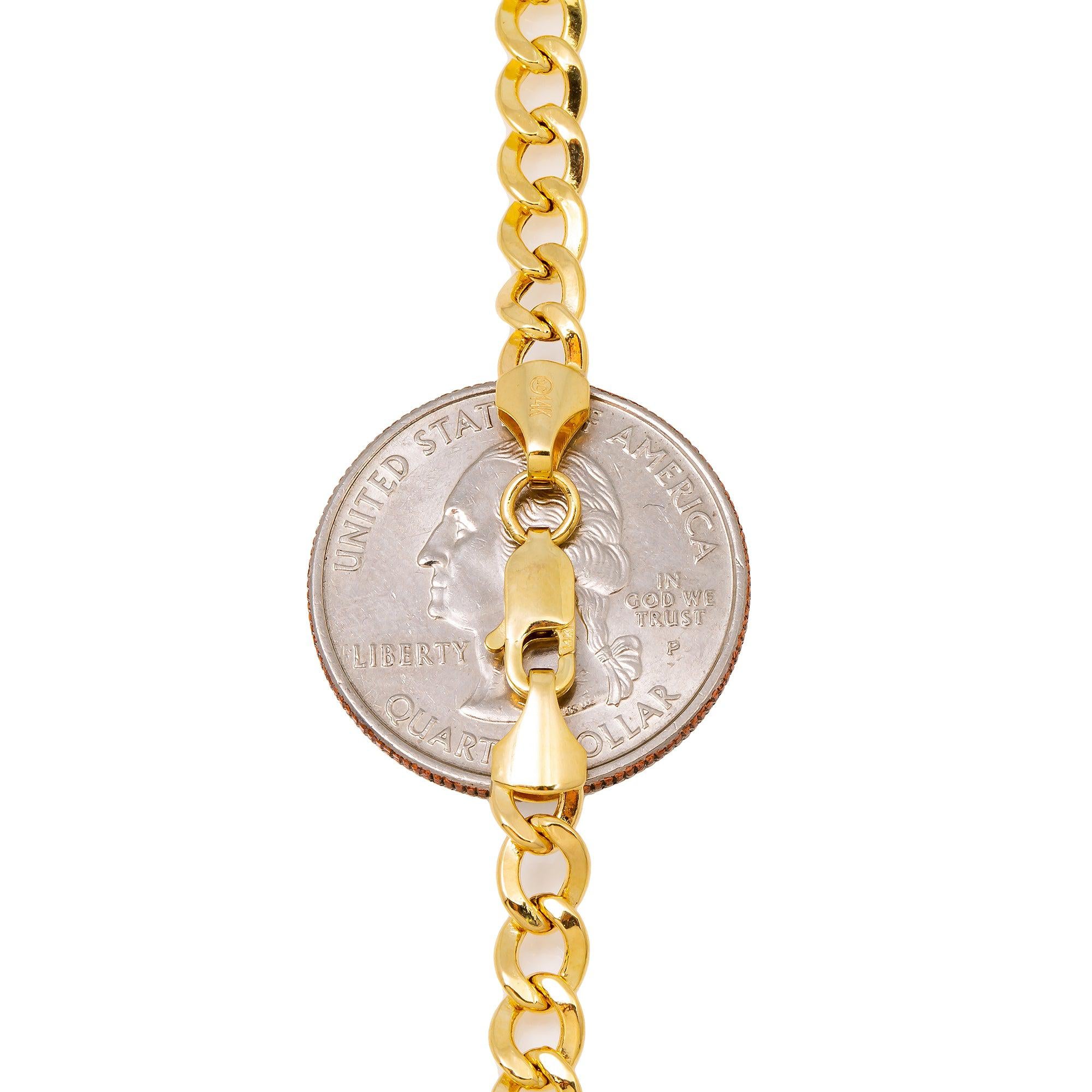 14K Yellow Gold 5mm Hollow Cuban Link Chain Available In Sizes 18"-26"