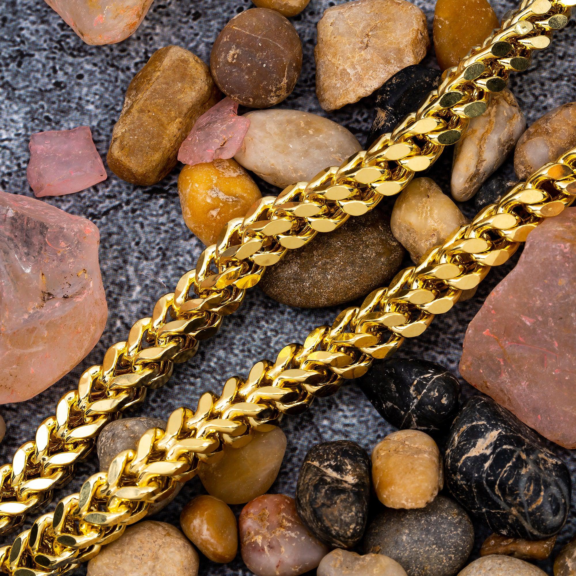 10K Yellow Gold 7.32mm Hollow Box Franco Chain Available In Sizes 18