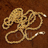 10K Yellow Gold 2.45mm Solid Rope Chain Available In Sizes 18"-26"