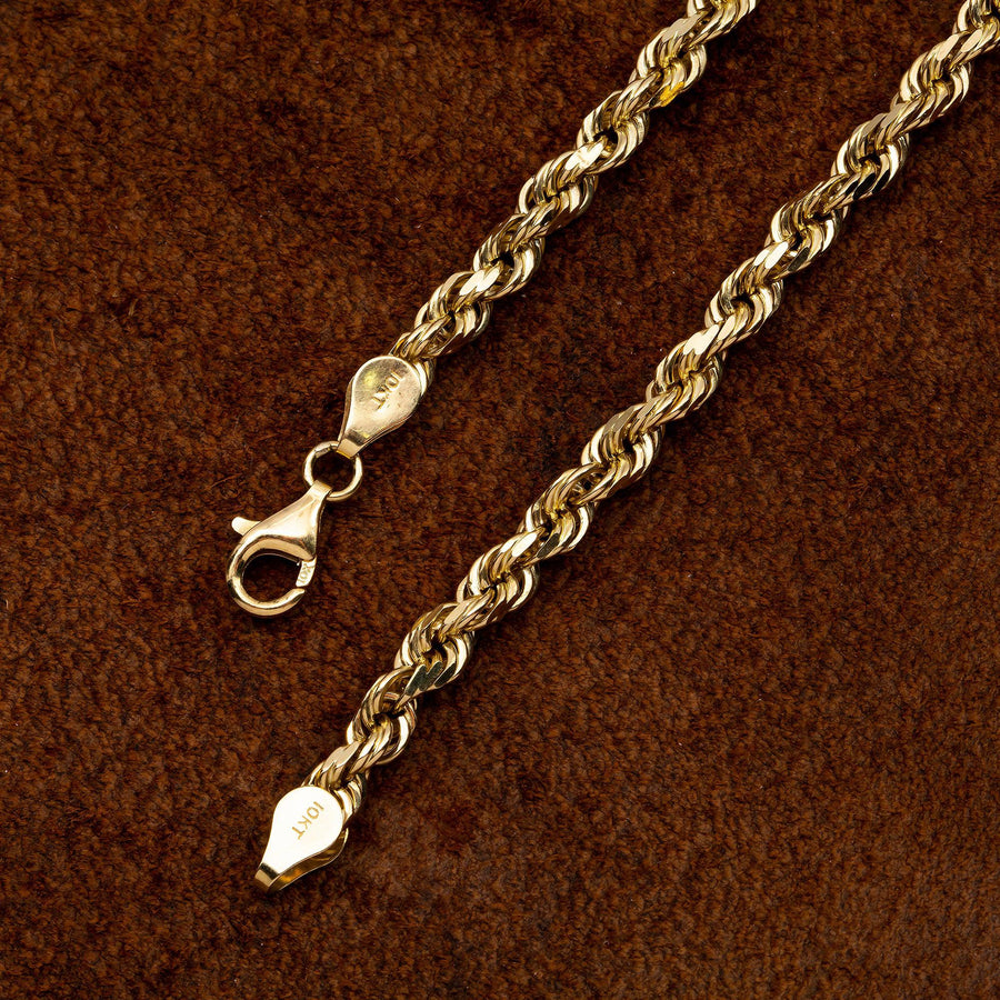 10k Yellow Gold 8mm Moon Bead Chain Available In Sizes 18-26 - OMI Jewelry