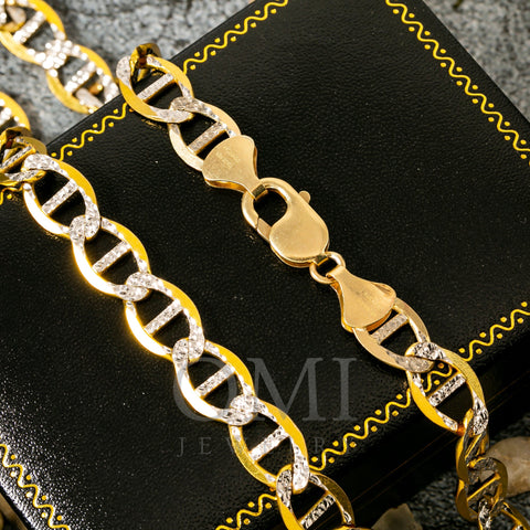 10k Yellow Gold 11mm Diamond Cut Gucci Chain Available In Sizes 18