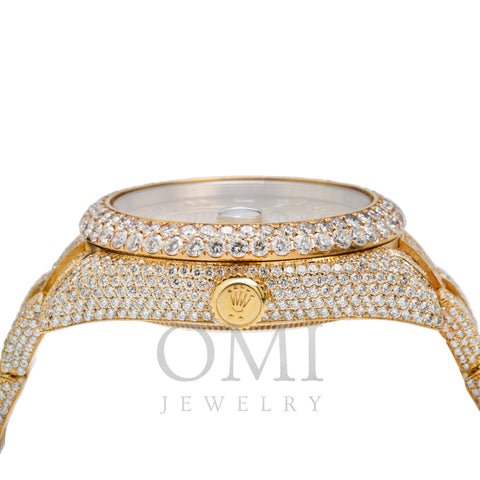 18K Yellow Gold Rolex Diamond Watch, Sky-Dweller 326938 42mm, Champagne Dial with 23.75CT Diamonds