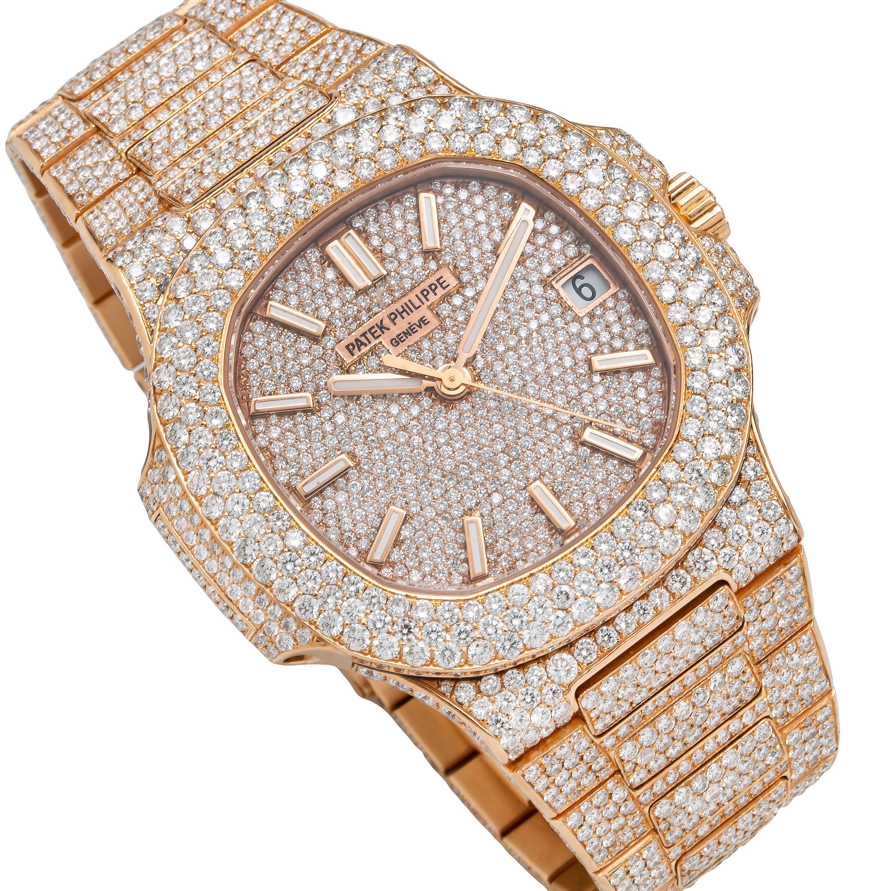 18K Rose Gold Patek Philippe Nautilus 5711/1R 40mm Diamond Watch