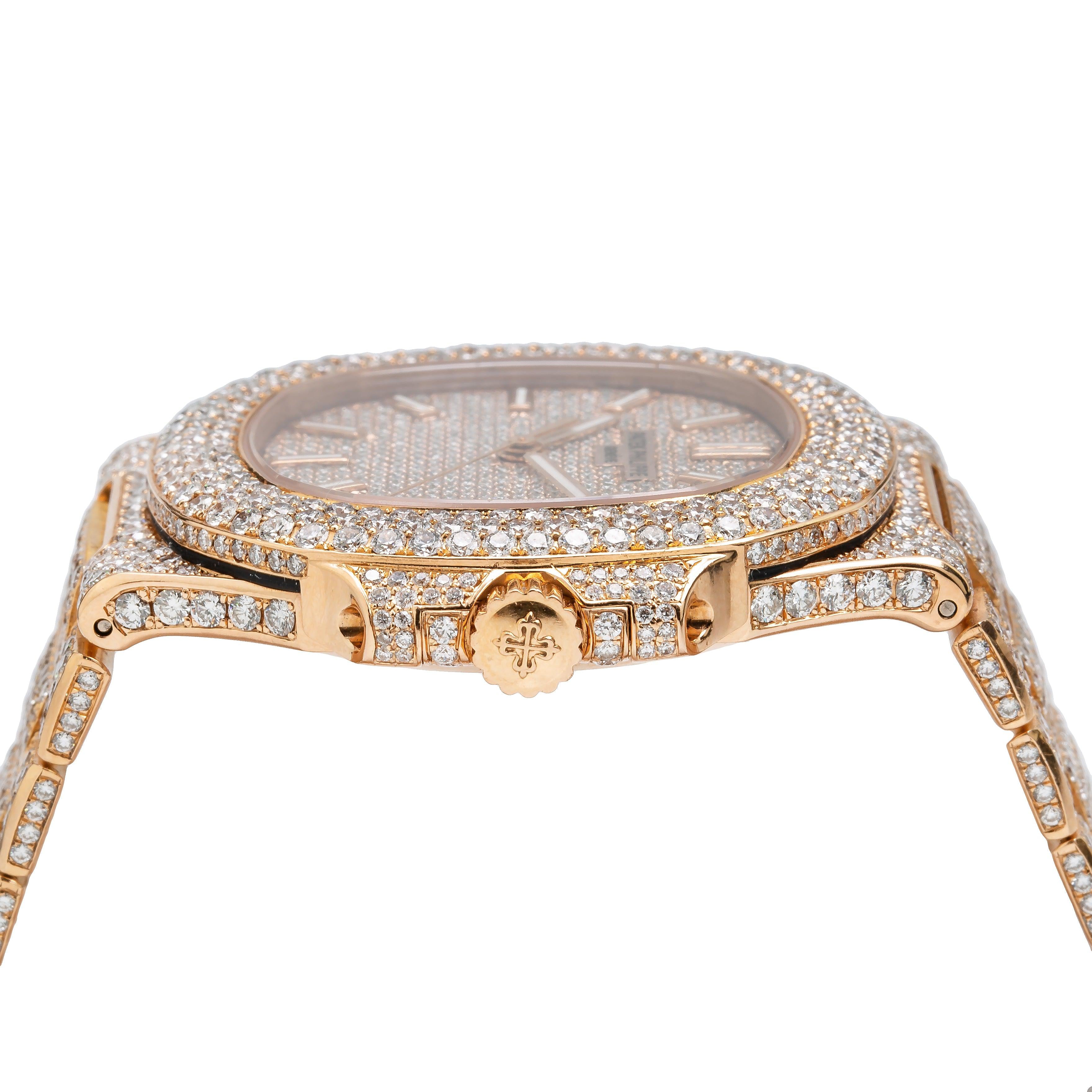 18K Rose Gold Patek Philippe Nautilus 5711/1R 40mm Diamond Watch