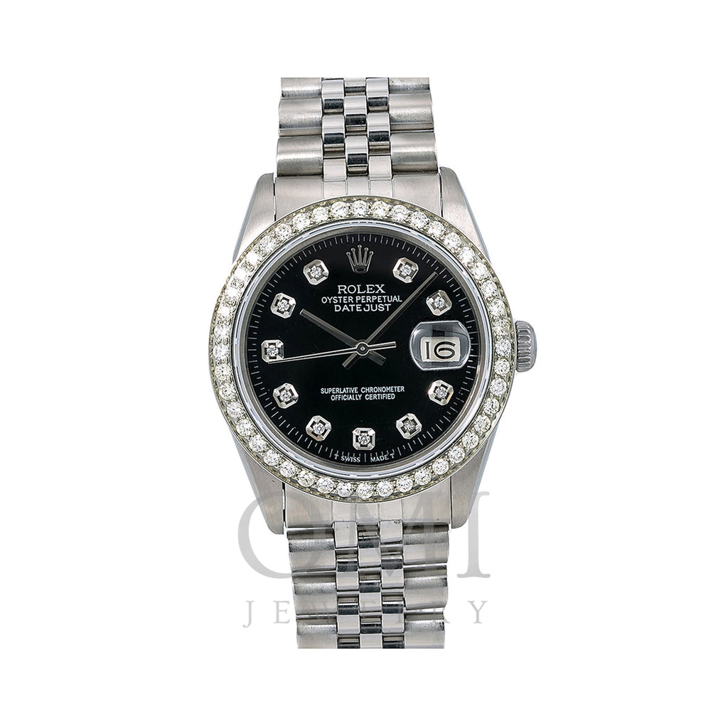 Rolex Datejust 36 Black Diamond Watch