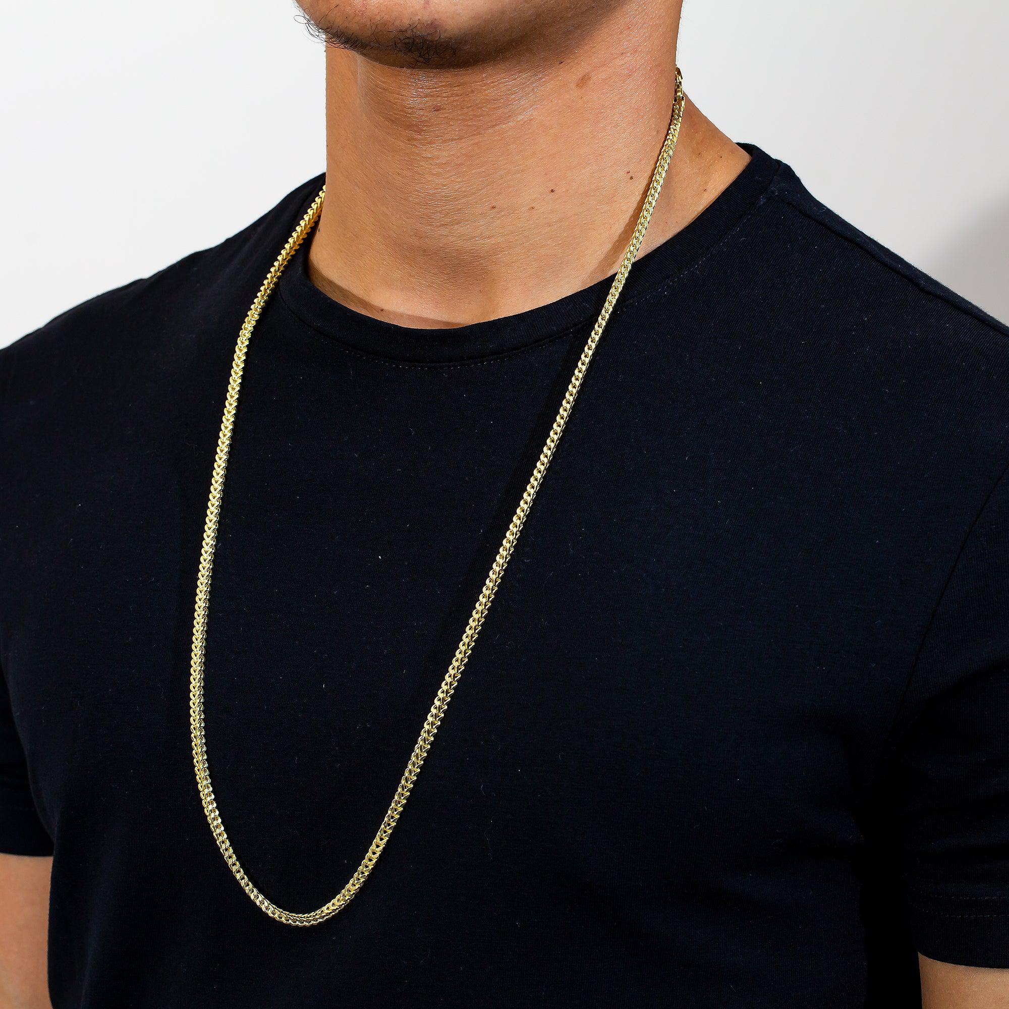 10K Yellow Gold 3.6mm Hollow Box Franco Chain Available In Sizes 18"-29.5"