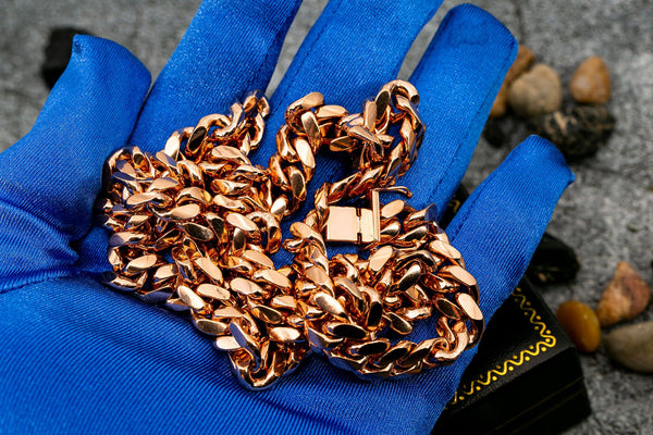 10k Rose Gold Cuban Link Chain 614.69 grams