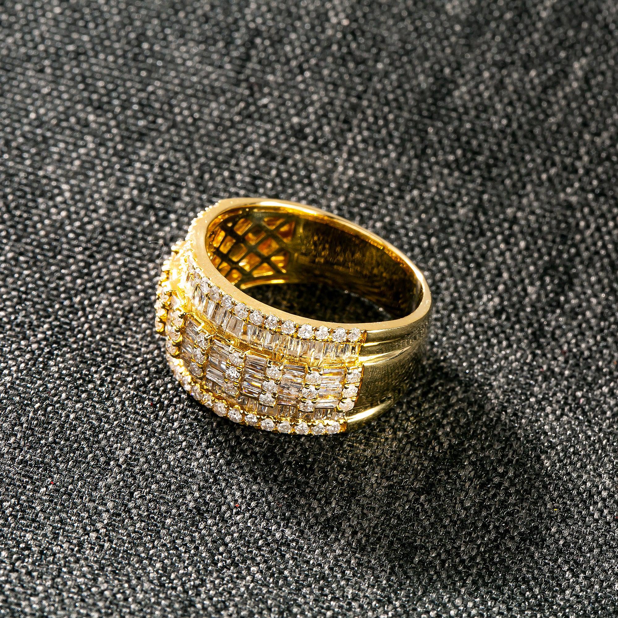 14K YELLOW GOLD DIAMOND RING 2.01 CT