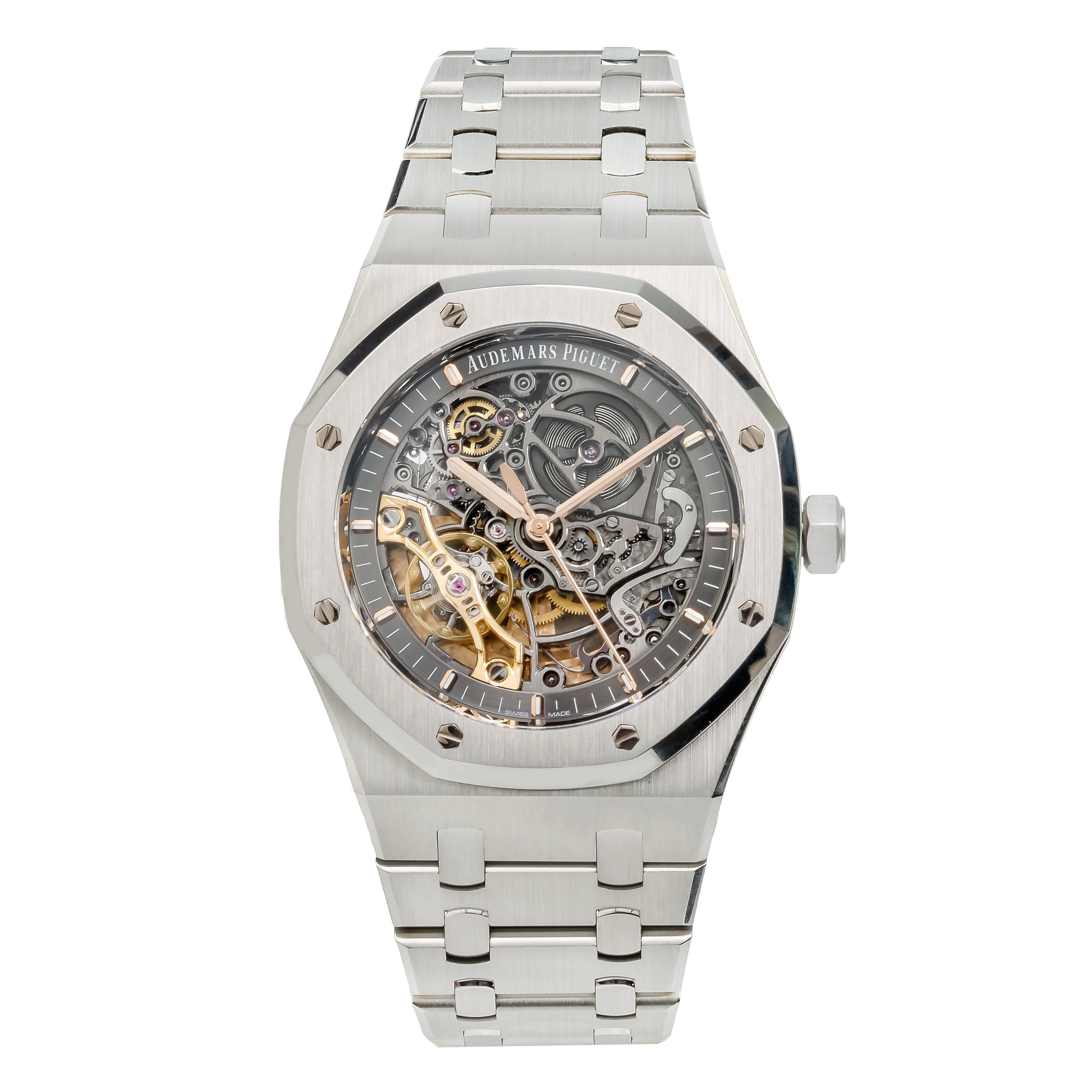 Audemars Piguet Royal Oak 39MM 15305ST.OO.1220ST.01 Gray Skeleton Dial Stainless Steel Bezel Stainless Steel Bracelet